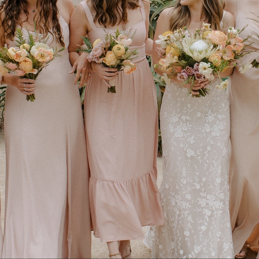 Reformation Celestia Dress in Blush